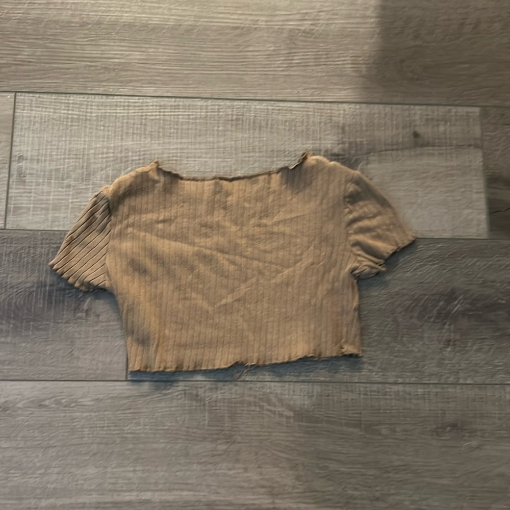 brown crop top